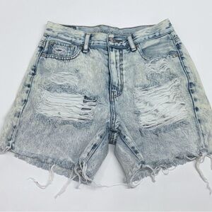 American Eagle Outfitters Women's Ripped Jean Shorts - Mom Short -Size 0